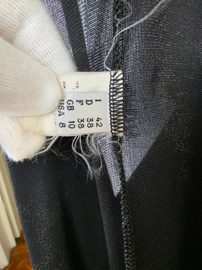 Narciso Rodriguez Abito da Sera Vintage in Maglia Semitrasparente Nero - Pally Vintage Closet