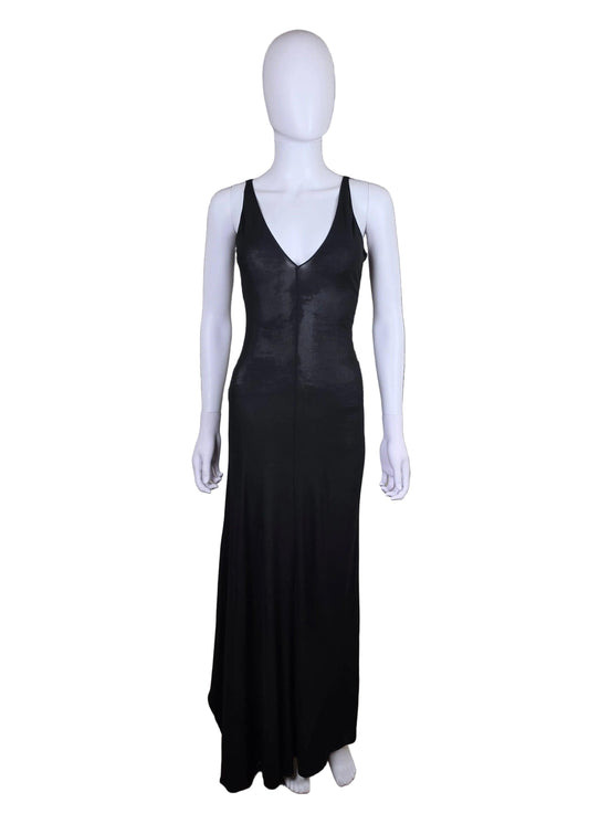 Narciso Rodriguez Abito da Sera Vintage in Maglia Semitrasparente Nero - Pally Vintage Closet
