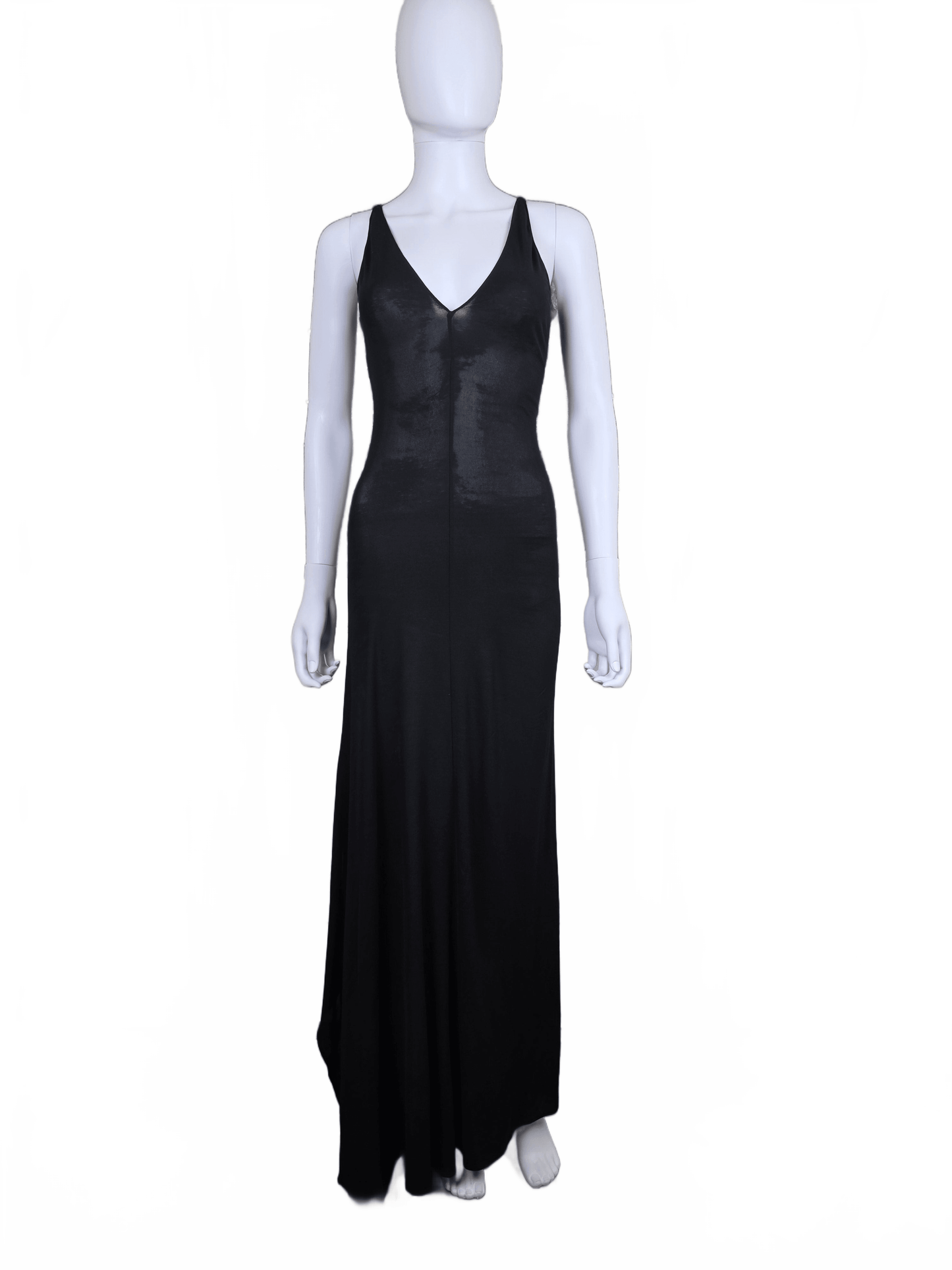 Narciso Rodriguez Abito da Sera Vintage in Maglia Semitrasparente Nero - Pally Vintage Closet