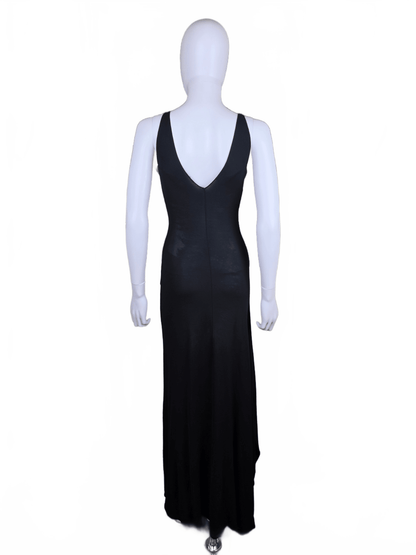 Narciso Rodriguez Abito da Sera Vintage in Maglia Semitrasparente Nero - Pally Vintage Closet