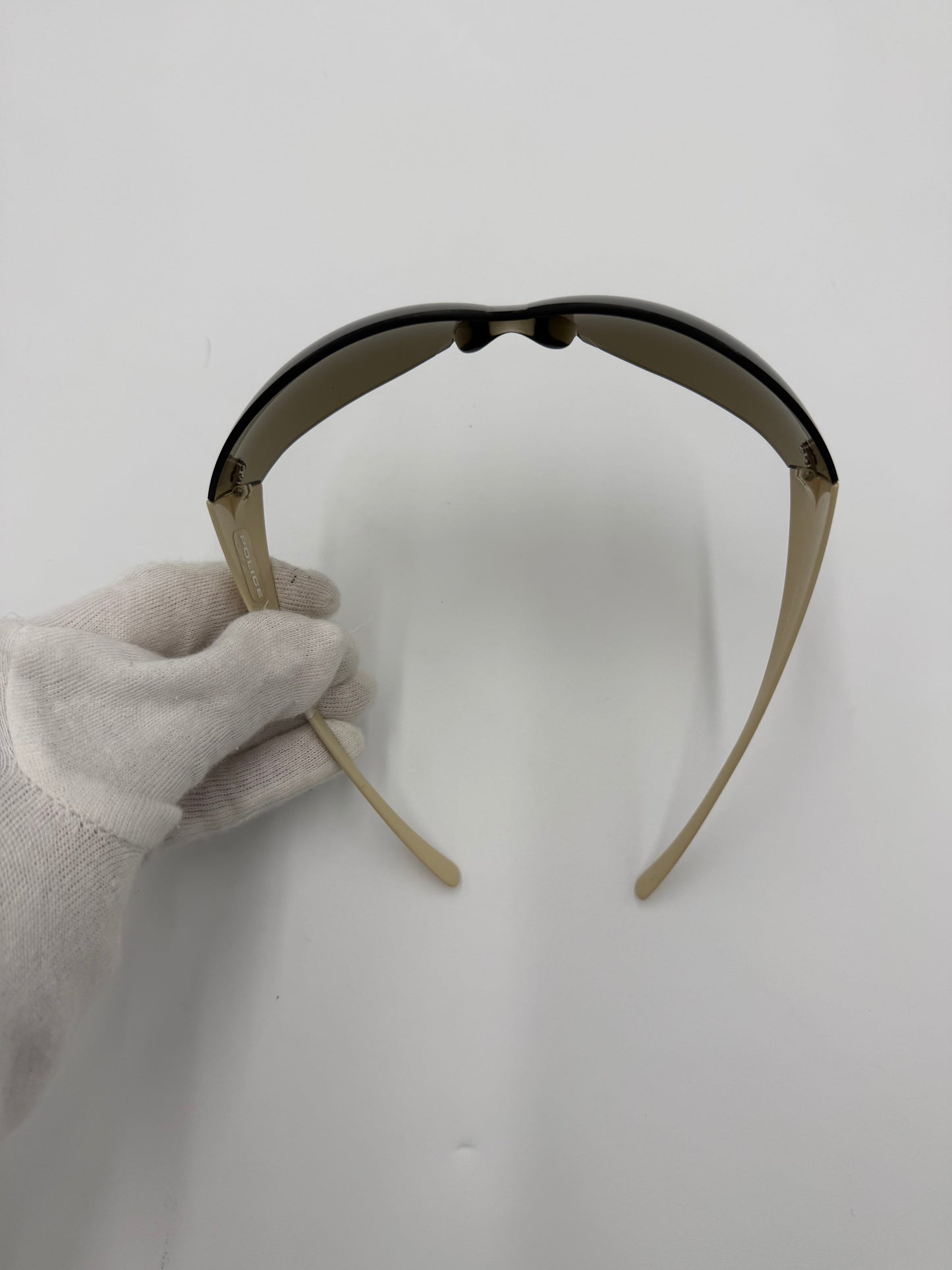 Police Occhiali da Sole Shield Vintage Marroni - Pally Vintage Closet