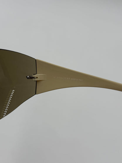 Police Occhiali da Sole Shield Vintage Marroni - Pally Vintage Closet