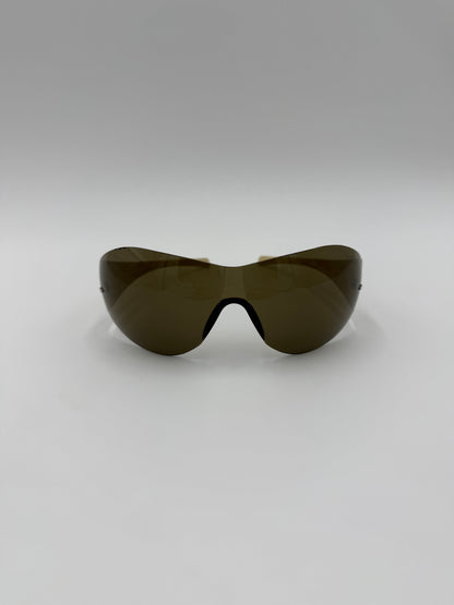 Police Occhiali da Sole Shield Vintage Marroni - Pally Vintage Closet