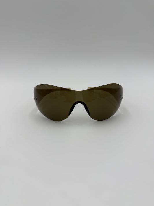 Police Occhiali da Sole Shield Vintage Marroni - Pally Vintage Closet