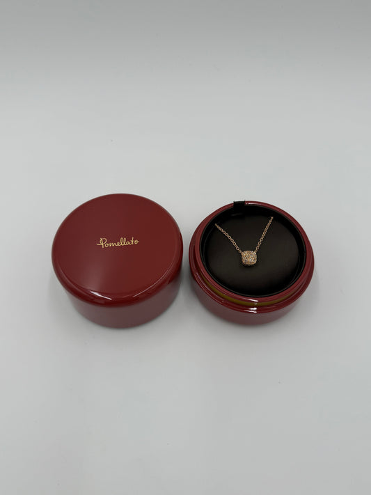 Pomellato Collana con Ciondolo Nudo Petit in Oro Rosa e Pavé di Diamanti - Pally Vintage Closet