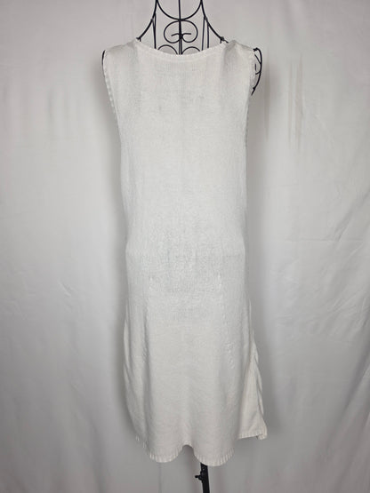 Prada Abito Smanicato in Maglia Bianco Panna - Pally Vintage Closet