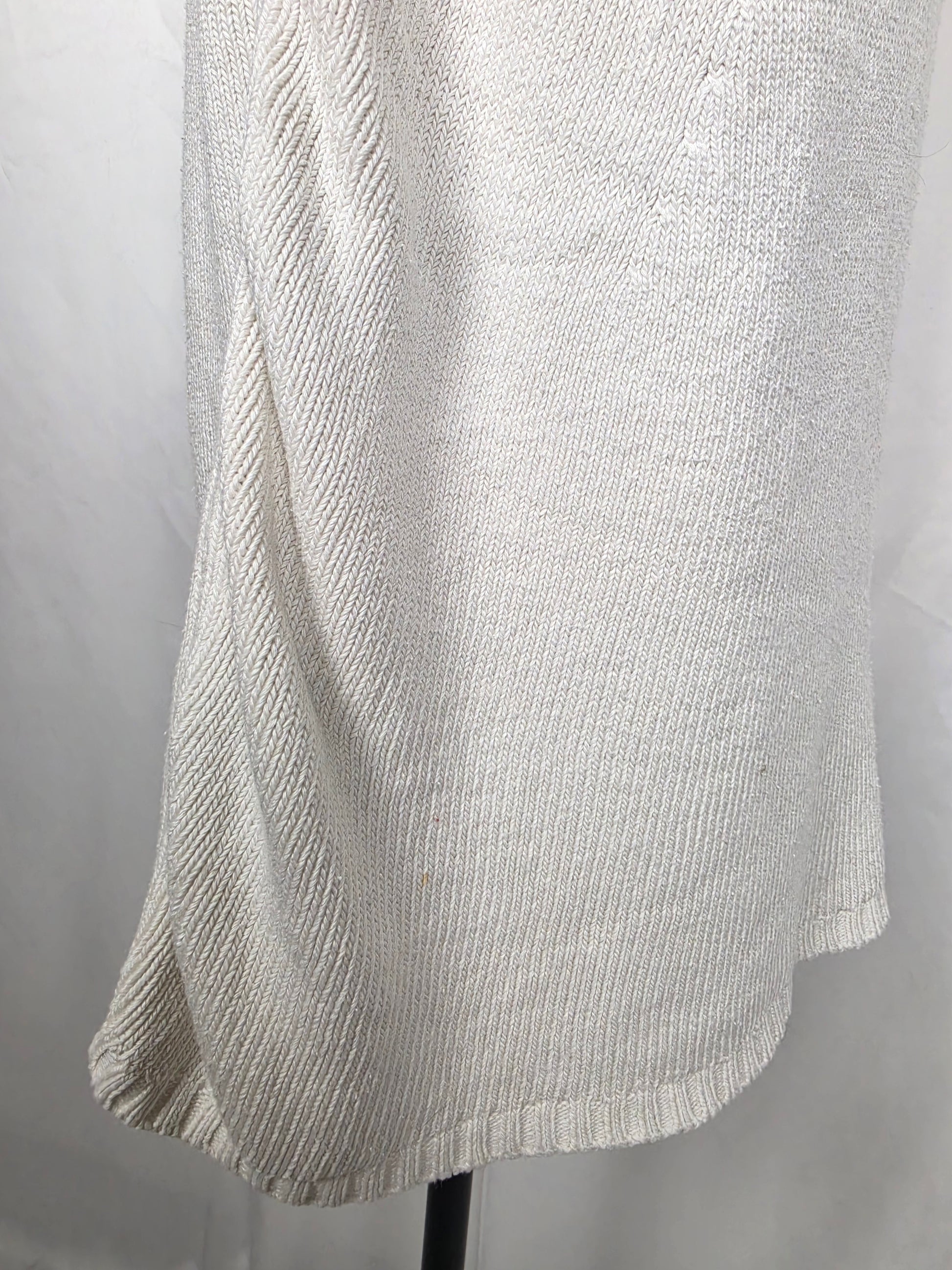 Prada Abito Smanicato in Maglia Bianco Panna - Pally Vintage Closet
