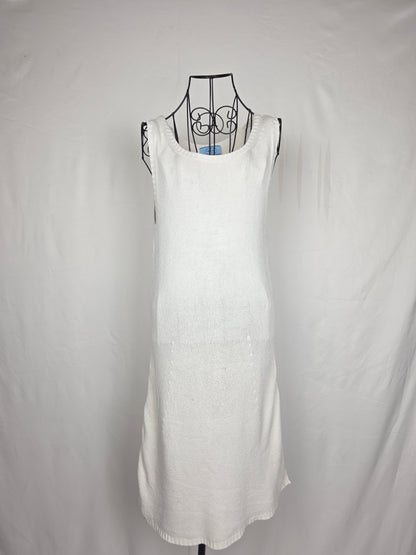 Prada Abito Smanicato in Maglia Bianco Panna - Pally Vintage Closet