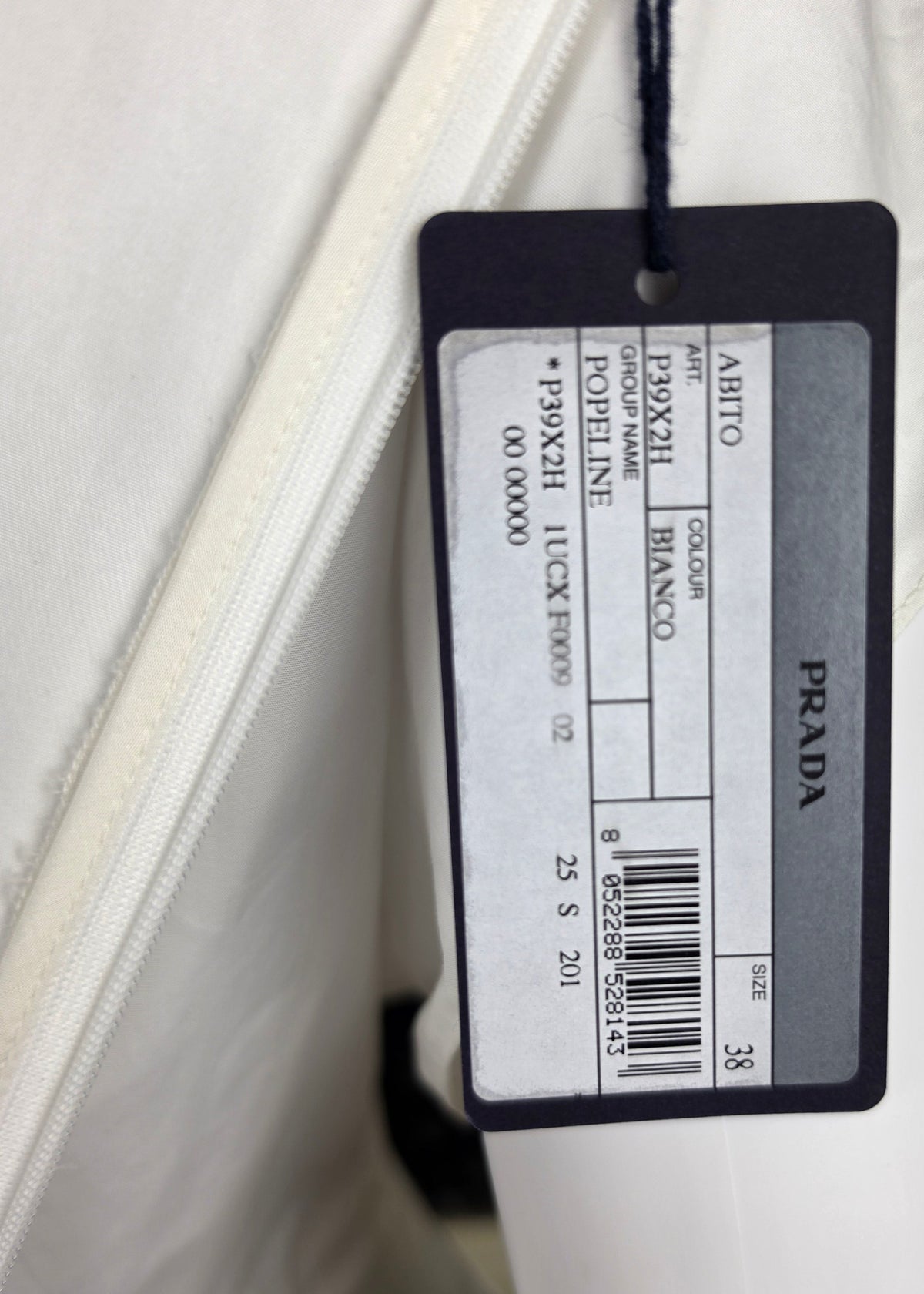 Prada Abito in Cotone con Gonna a Pieghe Bianco - Pally Vintage Closet