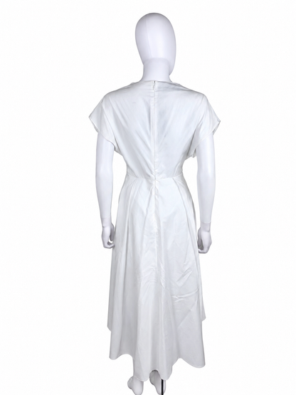 Prada Abito in Cotone con Gonna a Pieghe Bianco - Pally Vintage Closet