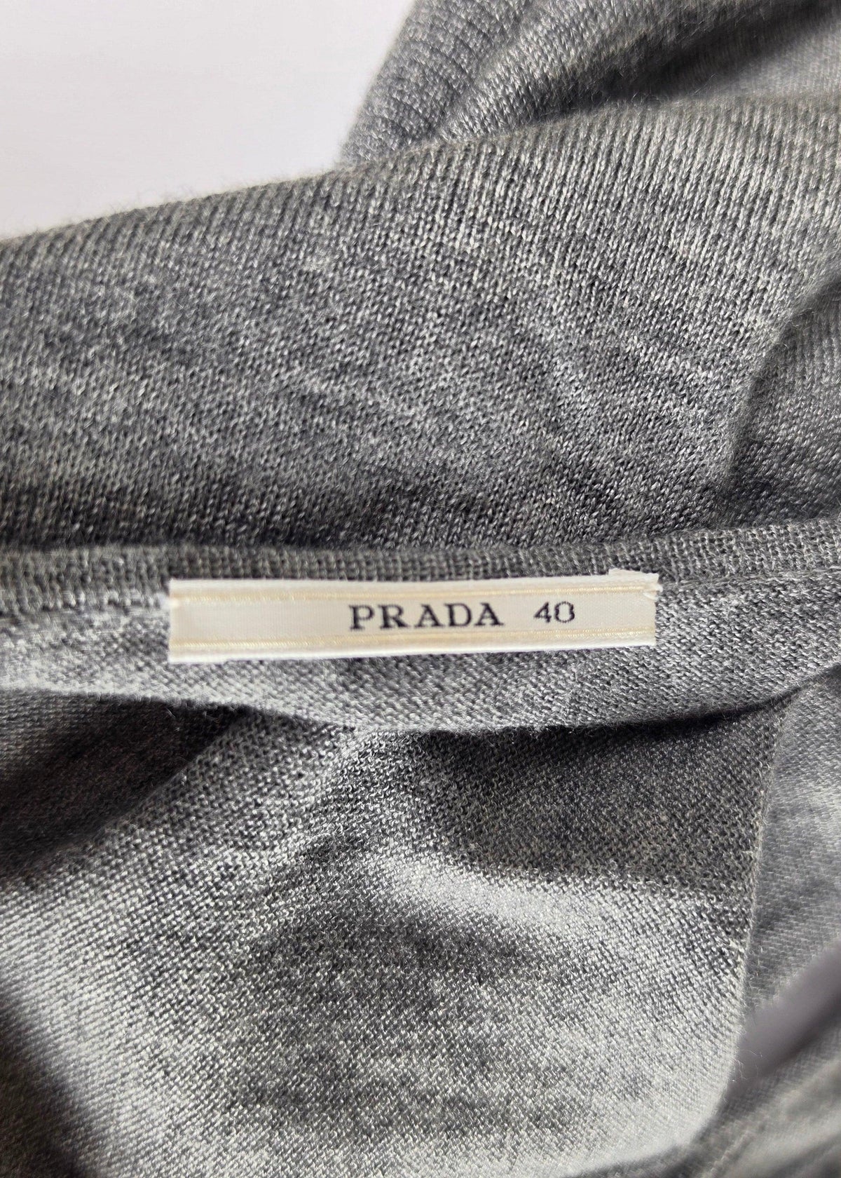 Prada Abito in Lana a Maniche Corte Grigio - Pally Vintage Closet