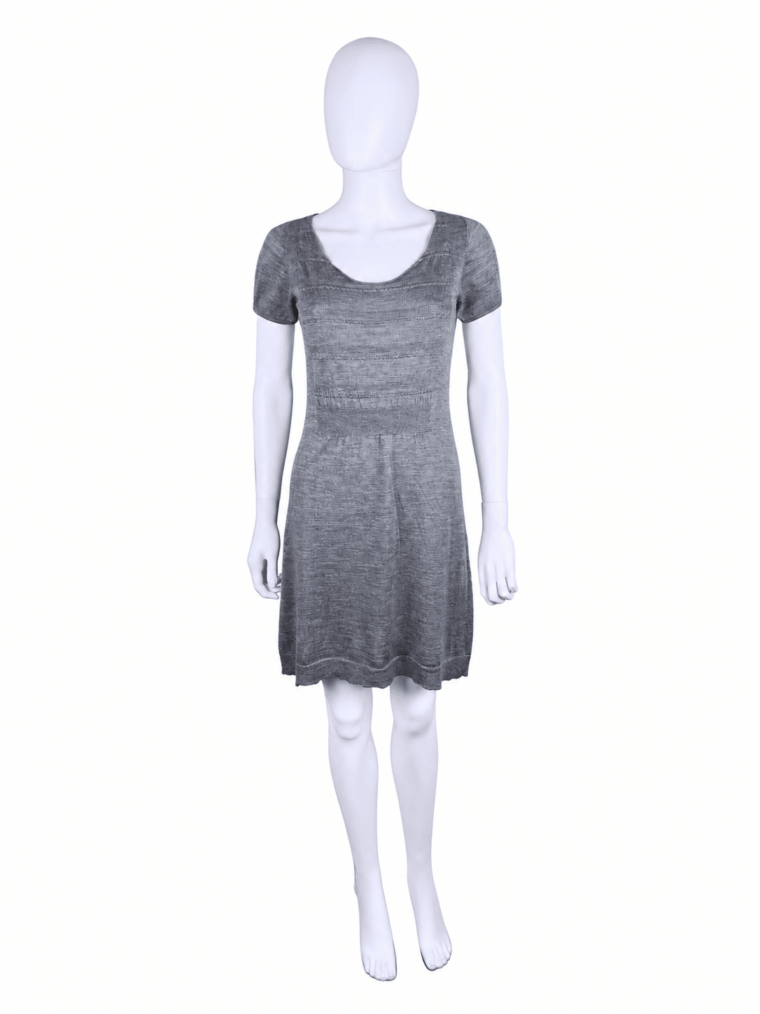 Prada Abito in Lana a Maniche Corte Grigio - Pally Vintage Closet