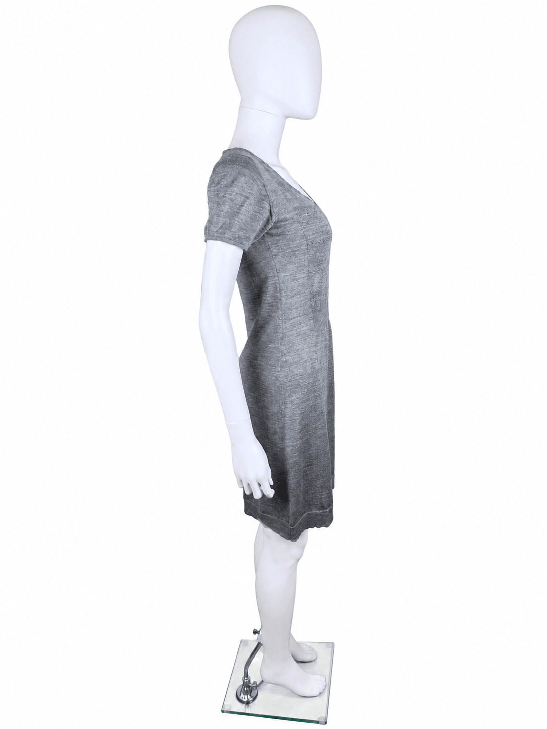 Prada Abito in Lana a Maniche Corte Grigio - Pally Vintage Closet