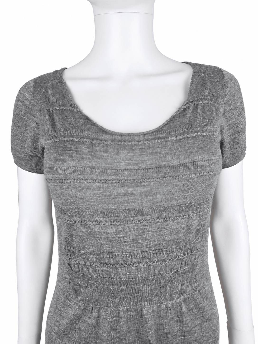 Prada Abito in Lana a Maniche Corte Grigio - Pally Vintage Closet