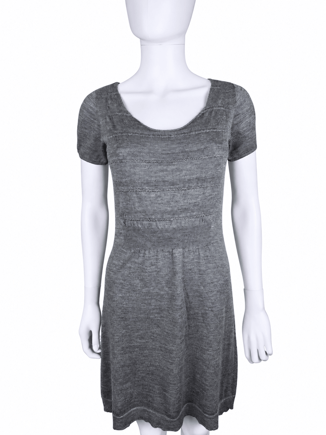 Prada Abito in Lana a Maniche Corte Grigio - Pally Vintage Closet