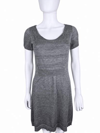Prada Abito in Lana a Maniche Corte Grigio - Pally Vintage Closet