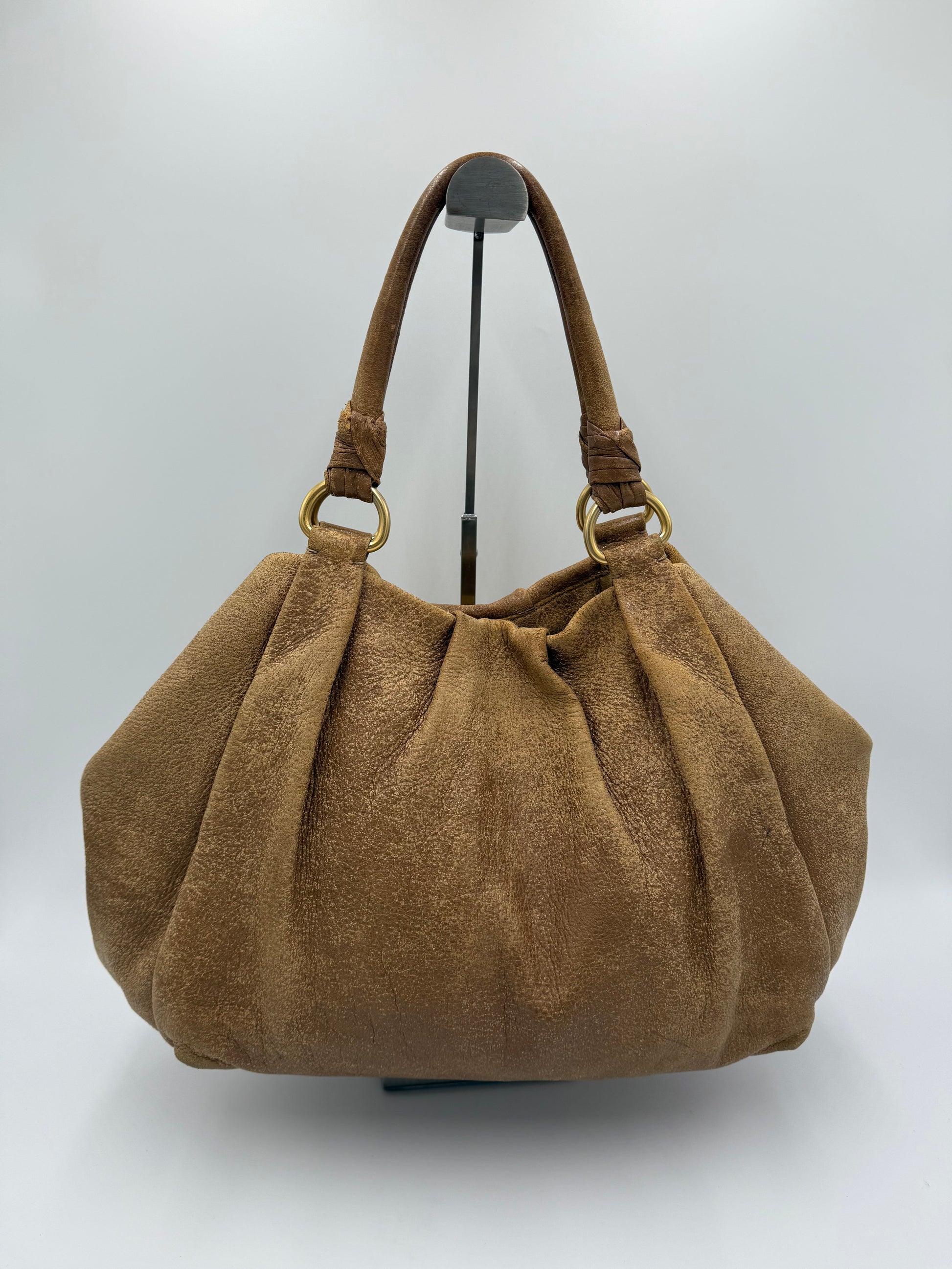 Prada Borsa Hobo Vintage in Pelle Cammello - Pally Vintage Closet