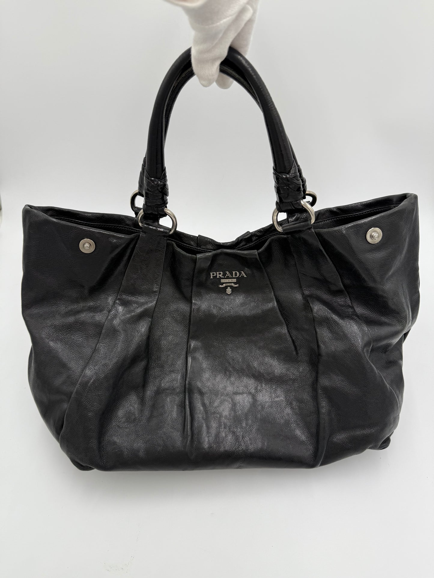 Prada Borsa Hobo Vintage in Pelle Nera - Pally Vintage Closet