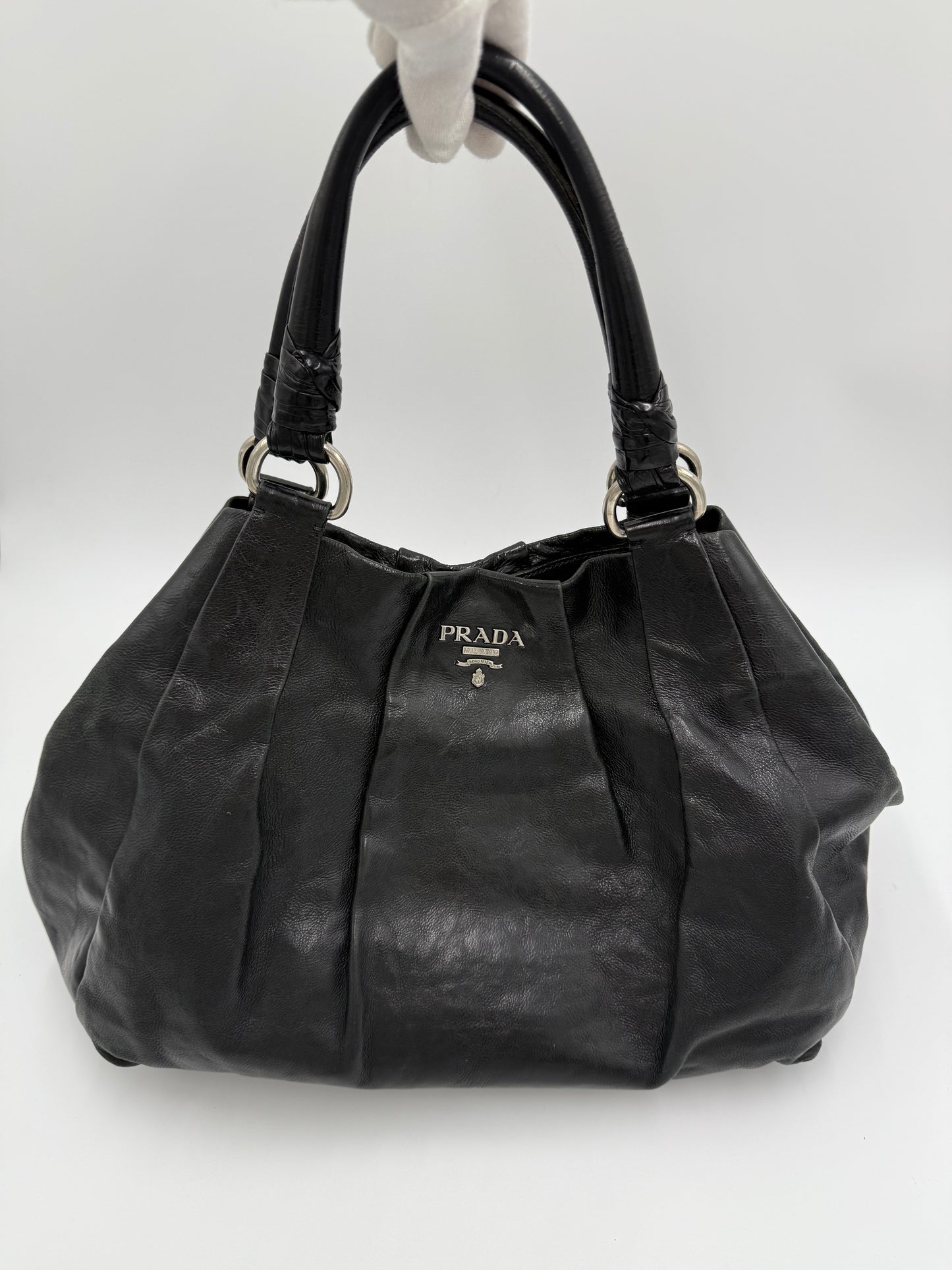 Prada Borsa Hobo Vintage in Pelle Nera - Pally Vintage Closet