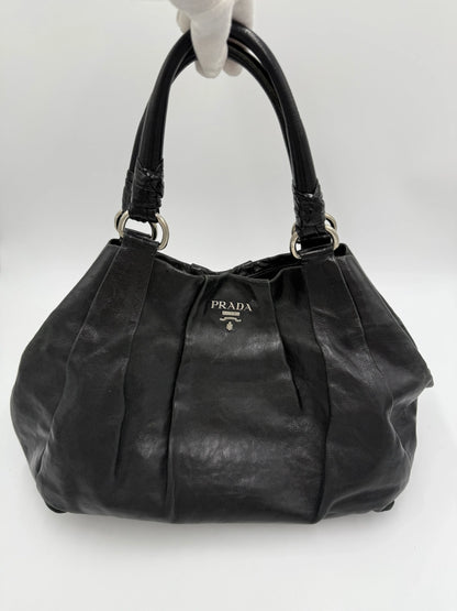 Prada-Borsa-Hobo-Vintage-in-Pelle-Nera-68355634004292 - Pally Vintage Closet