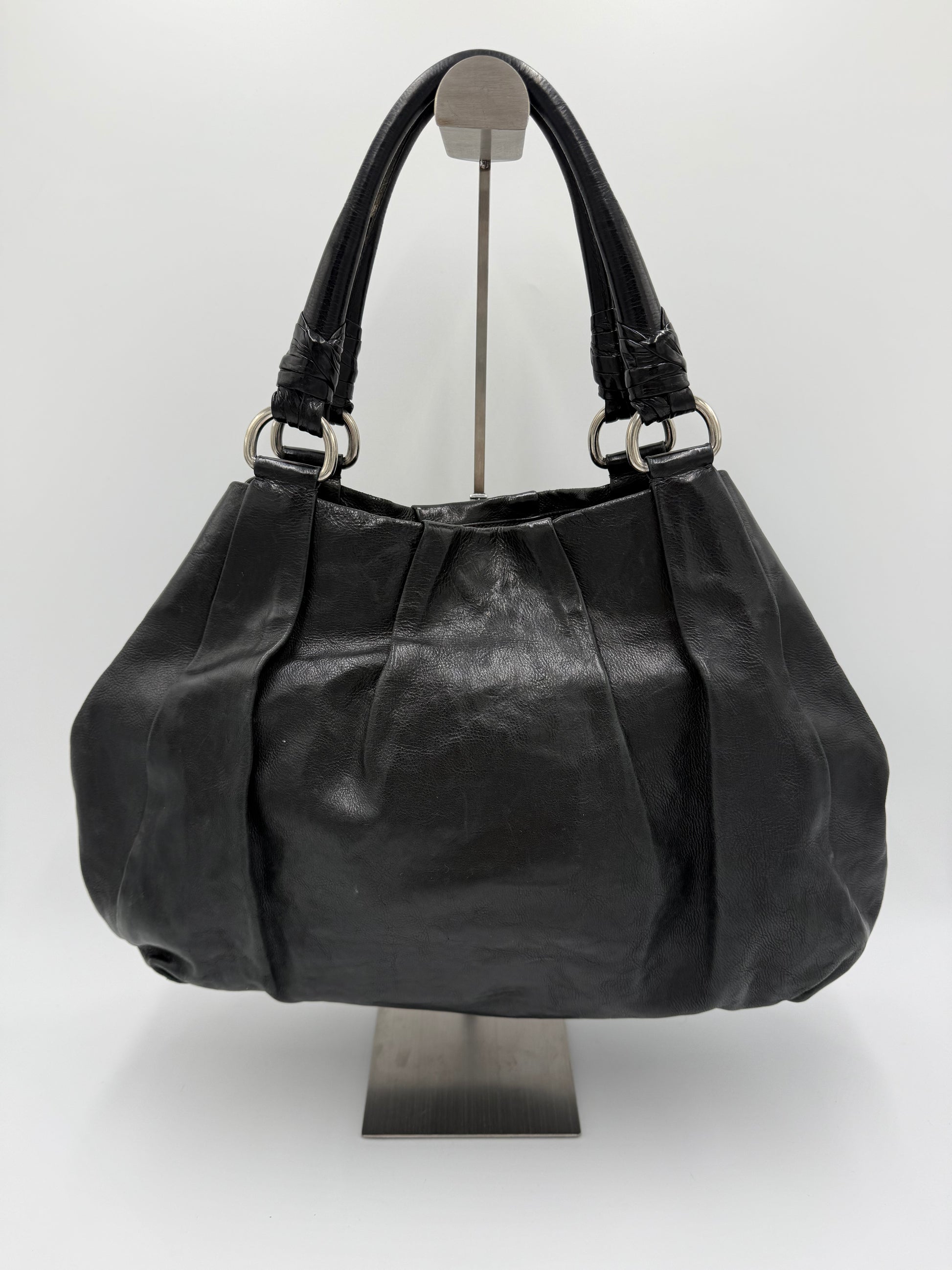 Prada Borsa Hobo Vintage in Pelle Nera - Pally Vintage Closet