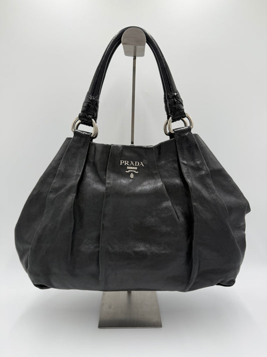 Prada Borsa Hobo Vintage in Pelle Nera - Pally Vintage Closet