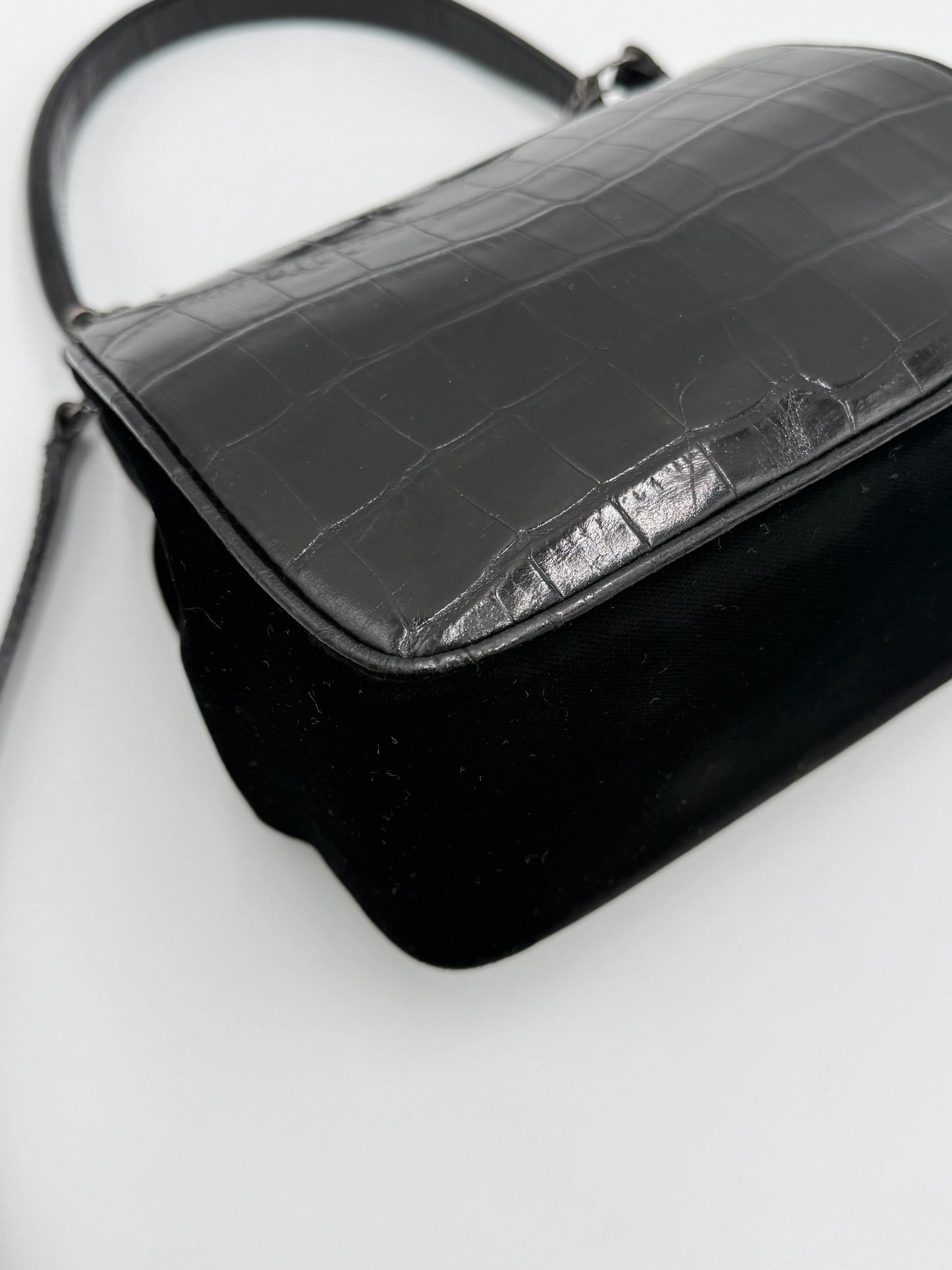Prada-Borsa-Vintage-in-Pelle-Goffrata-Coccodrillo-Nera-70135140647236 - Pally Vintage Closet
