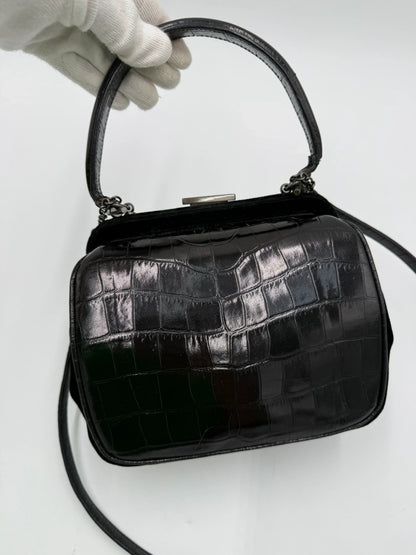 Prada-Borsa-Vintage-in-Pelle-Goffrata-Coccodrillo-Nera-70135140745540 - Pally Vintage Closet
