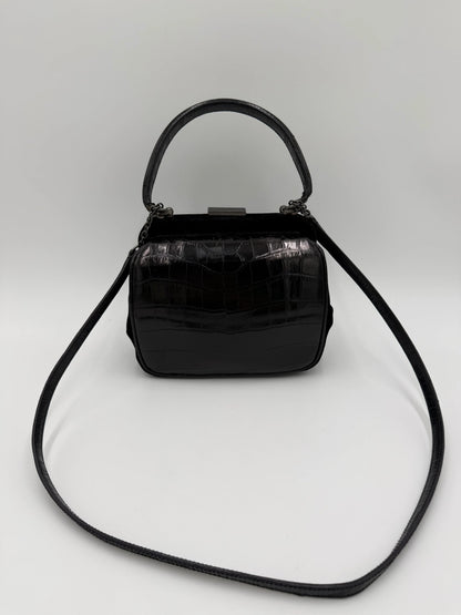 Prada-Borsa-Vintage-in-Pelle-Goffrata-Coccodrillo-Nera-70135140843844 - Pally Vintage Closet