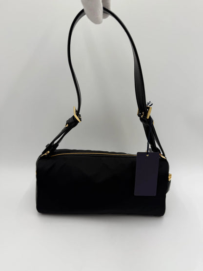 Prada-Borsa-a-Spalla-Re-Nylon-e-Pelle-Nera-70137344328004 - Pally Vintage Closet