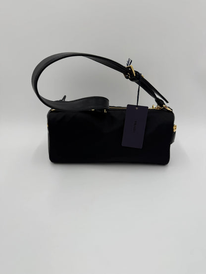 Prada-Borsa-a-Spalla-Re-Nylon-e-Pelle-Nera-70137344360772 - Pally Vintage Closet