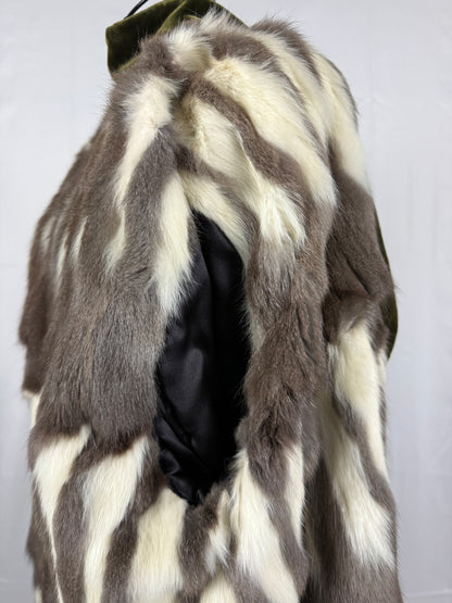 Prada Cappotto Vintage Velluto e Pelliccia Verde - Pally Vintage Closet