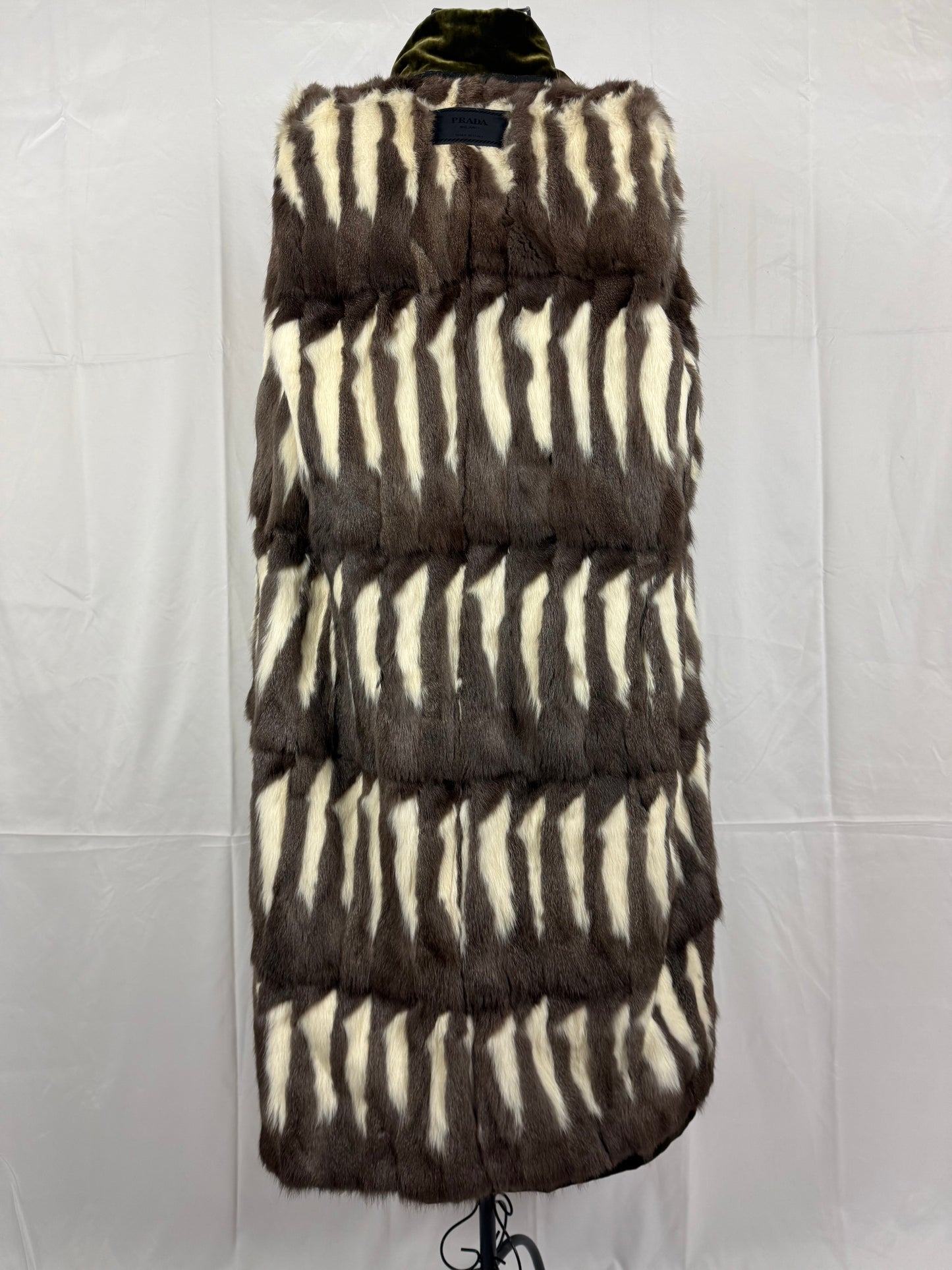 Prada Cappotto Vintage Velluto e Pelliccia Verde - Pally Vintage Closet