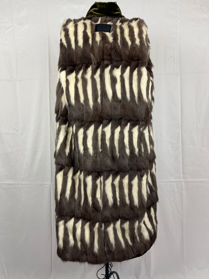 Prada Cappotto Vintage Velluto e Pelliccia Verde - Pally Vintage Closet