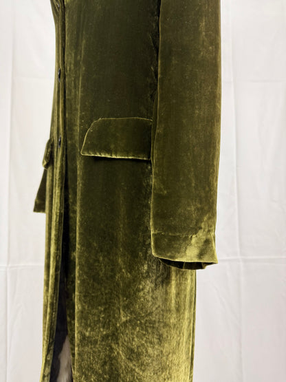 Prada Cappotto Vintage Velluto e Pelliccia Verde - Pally Vintage Closet