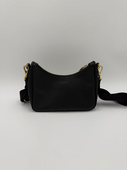 Prada Re-Edition 2005 Borsa a Tracolla in Pelle Saffiano Nera - Pally Vintage Closet