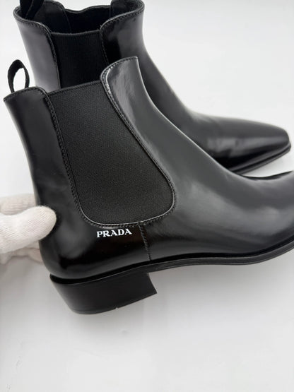 Prada-Stivaletti-Chelsea-in-Pelle-Spazzolata-Nero-69234137137476 - Pally Vintage Closet