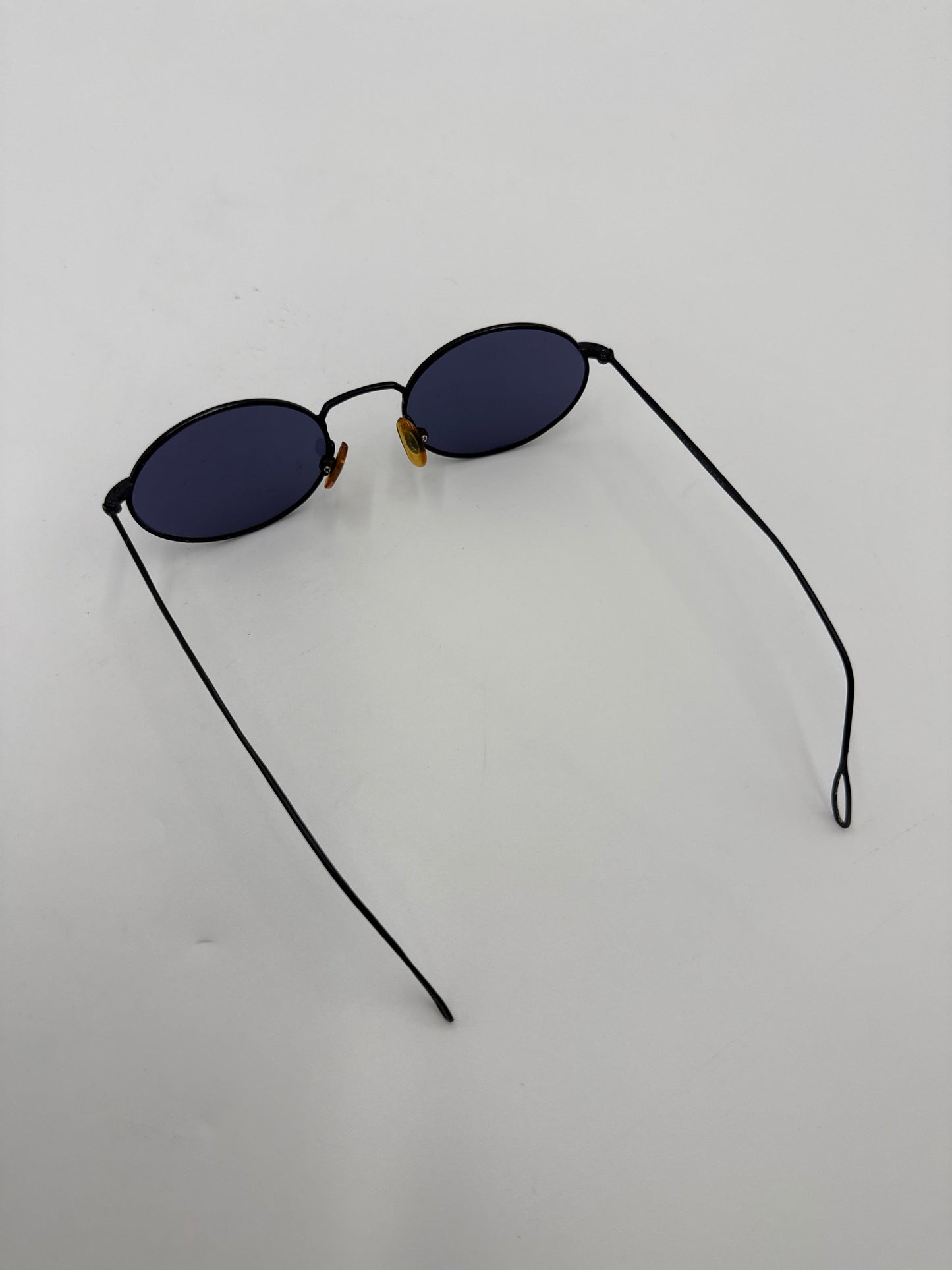 Ralph Lauren Occhiali da Sole Vintage Modello Ovale Minimal in Metallo Nero - Pally Vintage Closet
