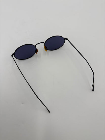 Ralph Lauren Occhiali da Sole Vintage Modello Ovale Minimal in Metallo Nero - Pally Vintage Closet
