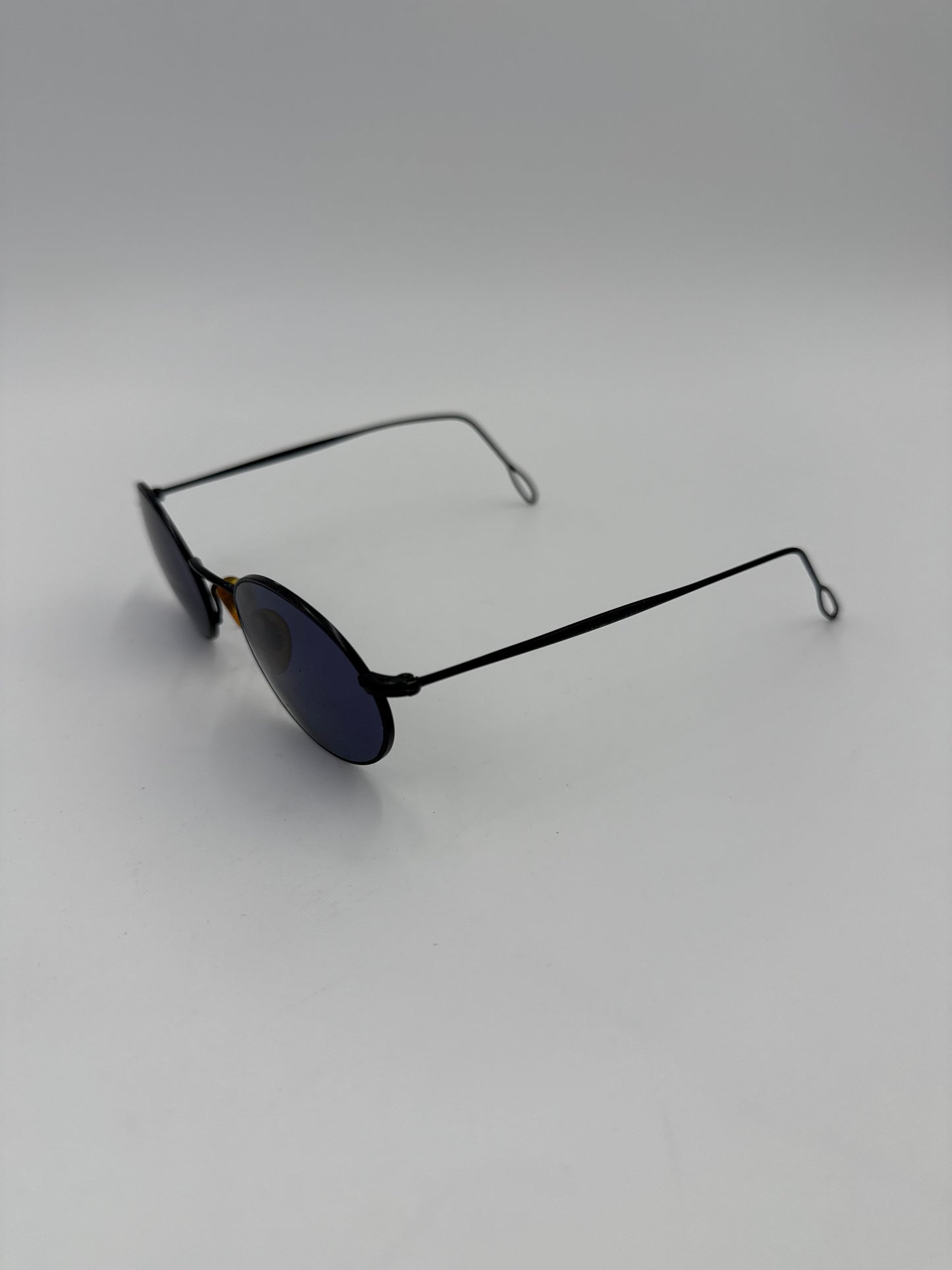 Ralph Lauren Occhiali da Sole Vintage Modello Ovale Minimal in Metallo Nero - Pally Vintage Closet