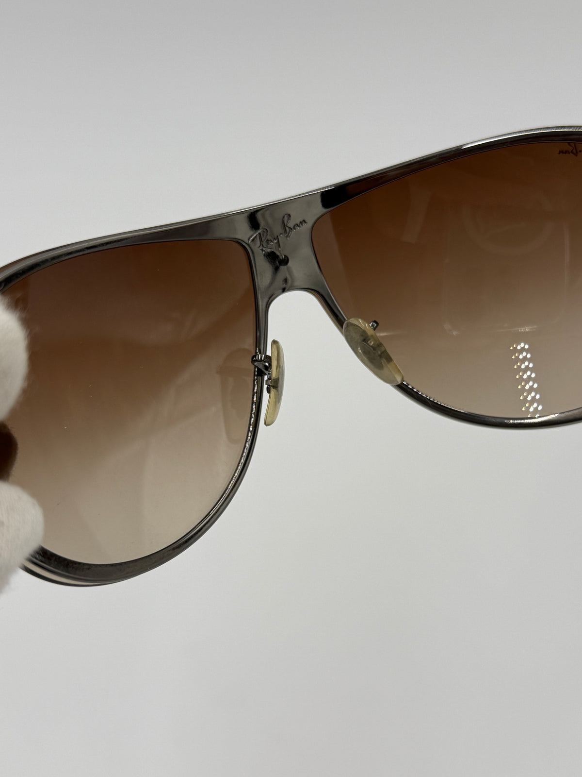 Ray-Ban Occhiali da Sole Vintage Modello Maschera Shield Y2K Marrone Tartarugato - Pally Vintage Closet