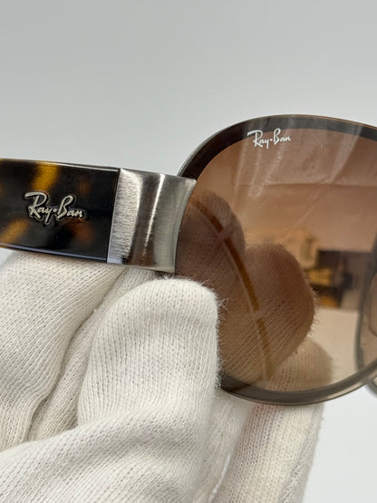 Ray-Ban Occhiali da Sole Vintage Modello Maschera Shield Y2K Marrone Tartarugato - Pally Vintage Closet
