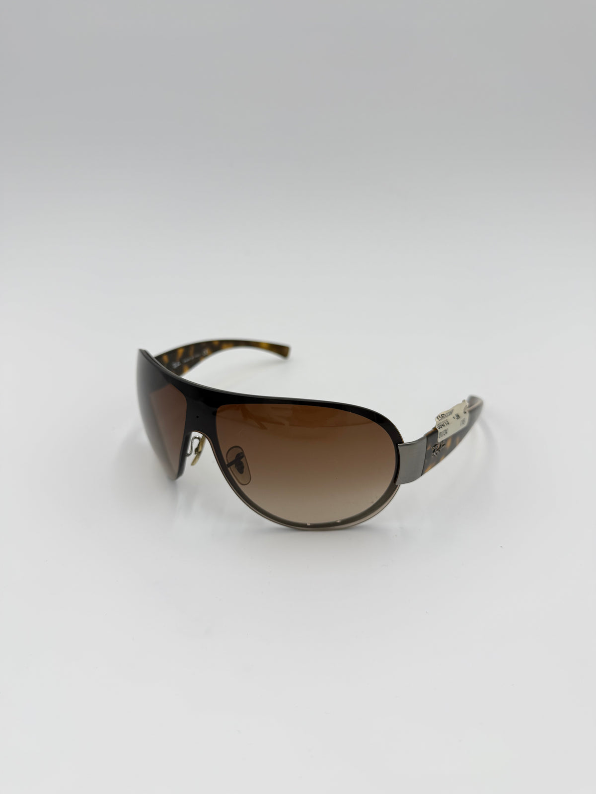 Ray-Ban Occhiali da Sole Vintage Modello Maschera Shield Y2K Marrone Tartarugato - Pally Vintage Closet