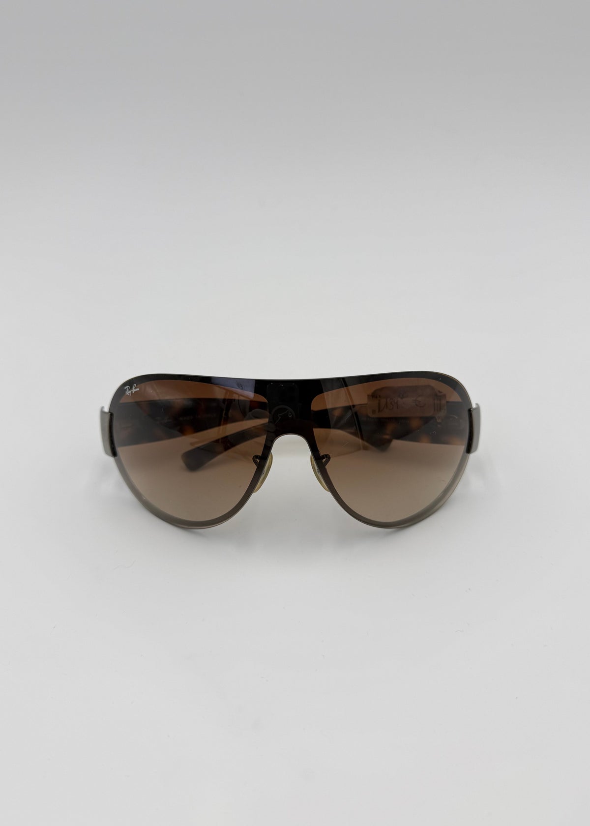 Ray-Ban Occhiali da Sole Vintage Modello Maschera Shield Y2K Marrone Tartarugato - Pally Vintage Closet