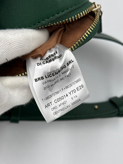Roberta di Camerino Borsa a Tracolla Tricolore in Pelle e Camoscio Verde - Pally Vintage Closet