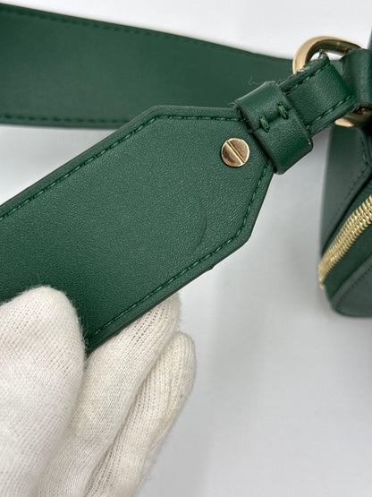 Roberta di Camerino Borsa a Tracolla Tricolore in Pelle e Camoscio Verde - Pally Vintage Closet