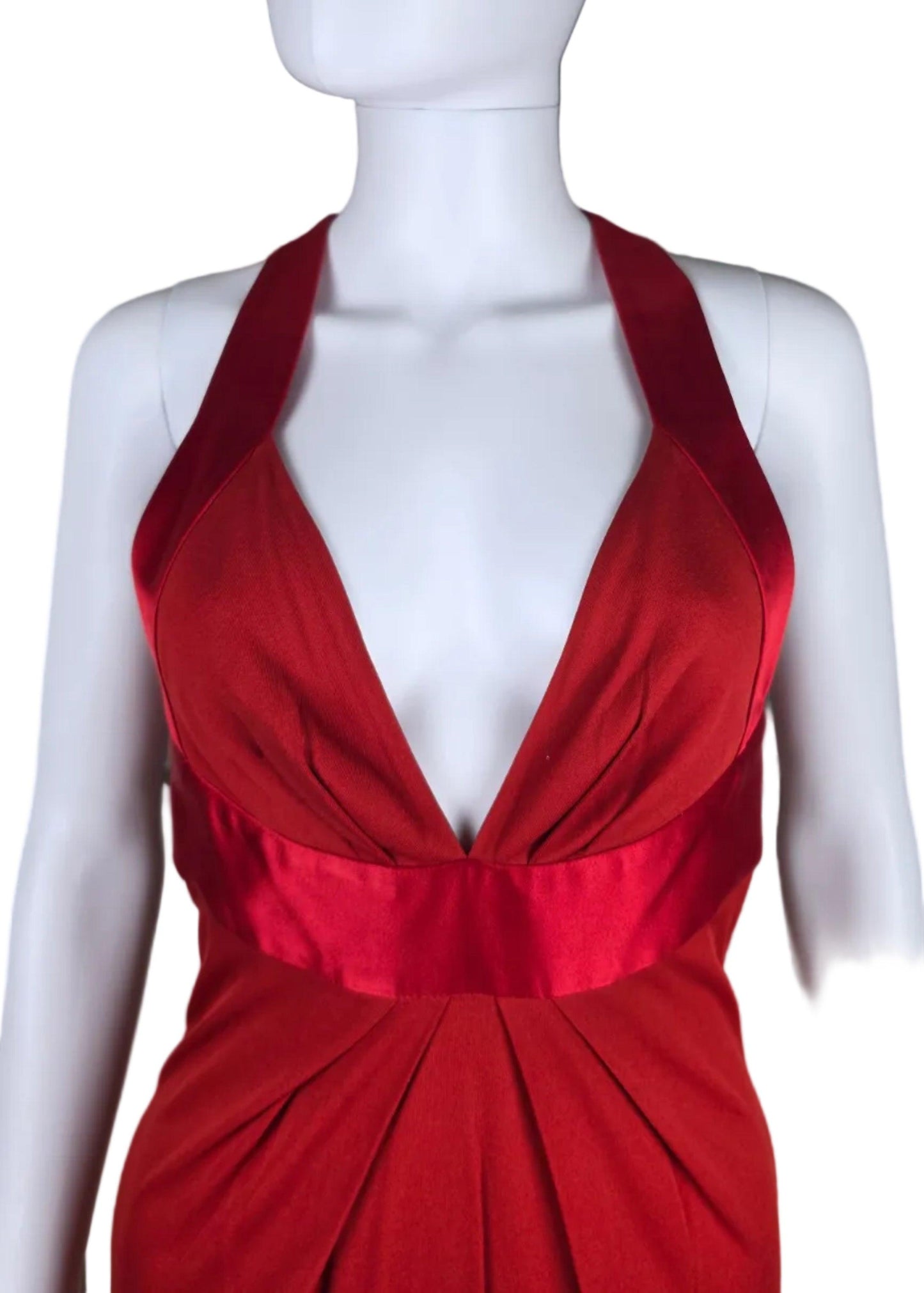 Roberto Cavalli Red Draped Vintage Cocktail Dress