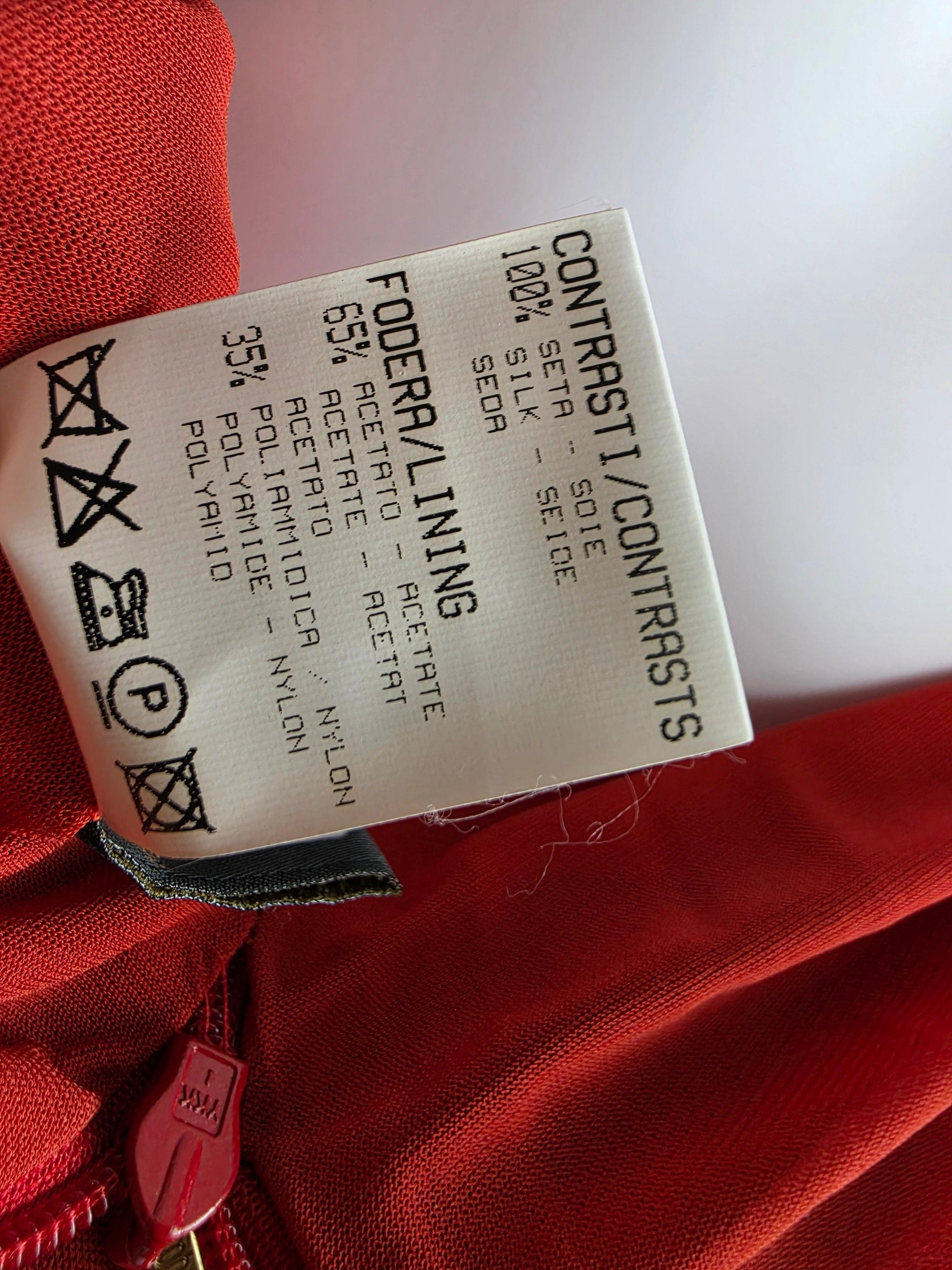 Roberto Cavalli Abito Cocktail Vintage Drappeggiato Rosso - Pally Vintage Closet