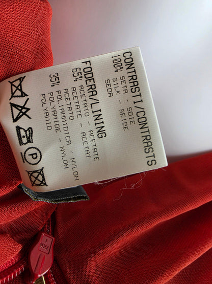Roberto Cavalli Abito Cocktail Vintage Drappeggiato Rosso - Pally Vintage Closet