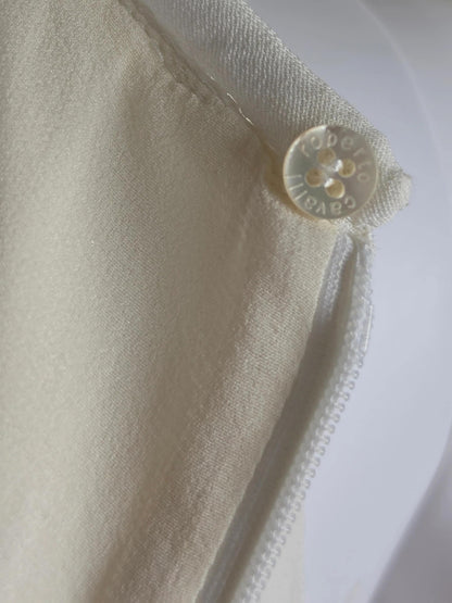 Roberto Cavalli Abito Lungo con Dettaglio Gioiello Dorato Bianco Panna - Pally Vintage Closet